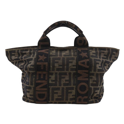 Fendi Zucca Nylon Canvas Brown Women's Handbag