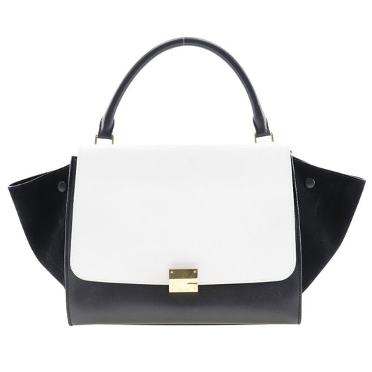 Celine Trapeze Medium 1695430ta Calf And Suede Black/white Ladies Handbag