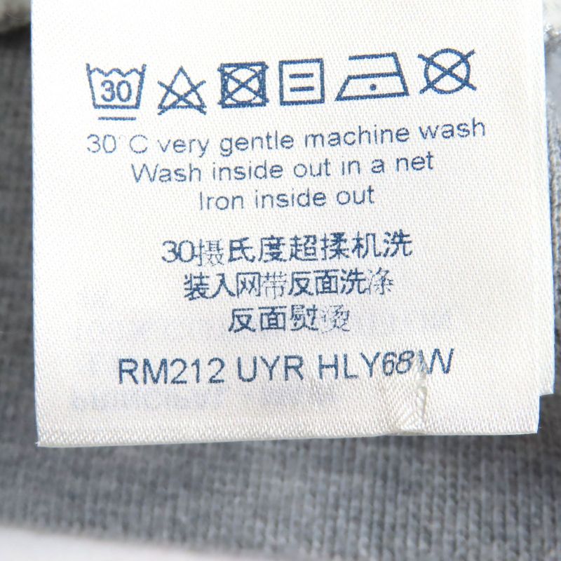 Louis Vuitton 21AW Neon Working Man 100% Cotton Logo Print Pullover Hoodie Grey