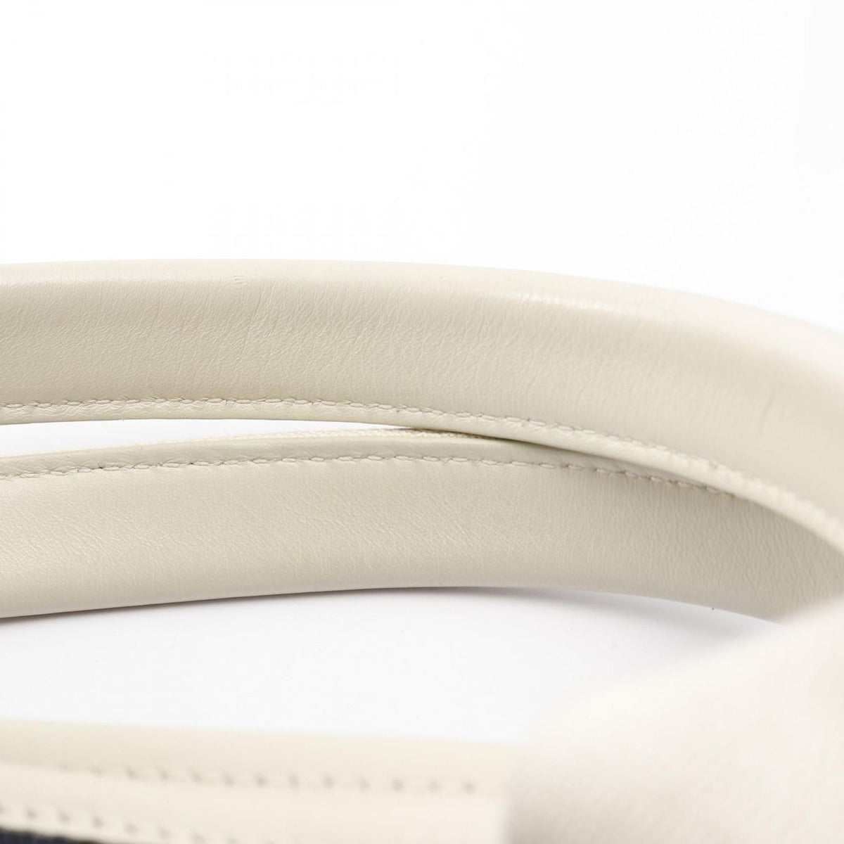 Balenciaga Tote Navy Cabas S White Canvas Leather Caba — view 7