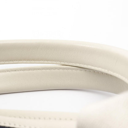 Balenciaga Tote Navy Cabas S White Canvas Leather Caba — view 7