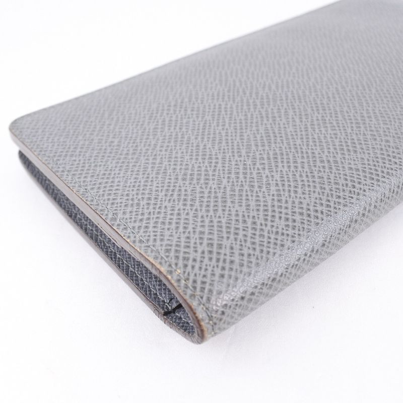 Louis Vuitton Portefeuille Brazza M32653 Taiga Glacier Sp2141 Unisex Long Wallet