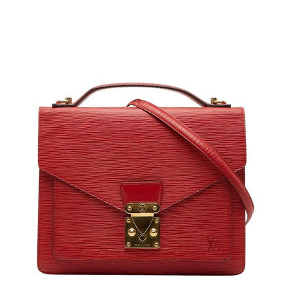 Louis Vuitton Epi Monceau Shoulder Bag 2-Way Castilian Red