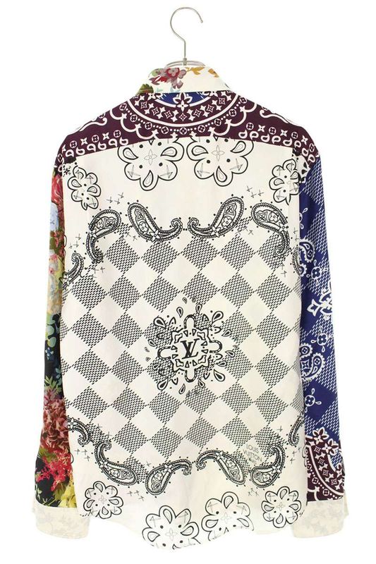 Louis Vuitton Rm222 RB8 Hns72w Monogram Flower Silk Long Sleeve Shirt Men M