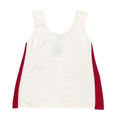 Louis Vuitton Tank Top Monogram Chain Rw221b Oj6 Fmkw73 XL Size White Red Louis