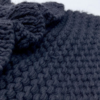 Fendi Handbag Wool Leather 8br445 Black With Charm Women