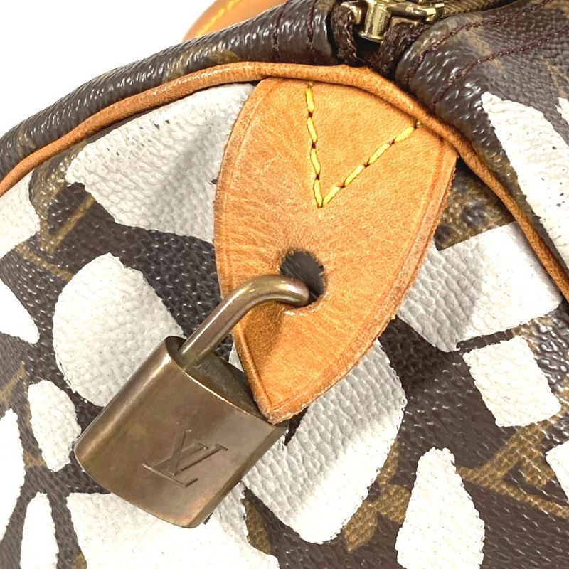 Louis Vuitton Handbag Speedy 30 M92195 Monogram Graffiti Canvas Brown