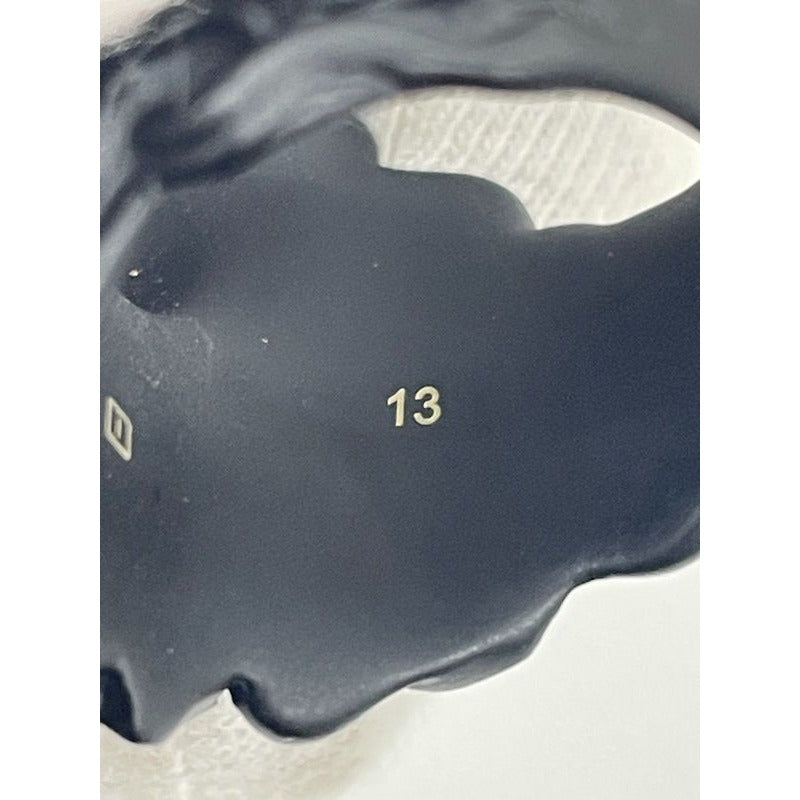 Gucci Michele Period Lion Head Interlocking G Logo Ring No 13 Metal Black — view 11