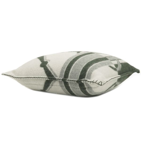 Hermes Tattersall Cushion Wool Cashmere Follet White Hardware Cabas - Removable