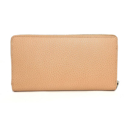 Gucci Long Wallet In Dollar Calf Rose Beige