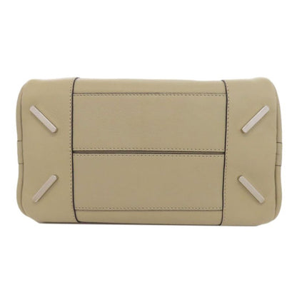 Loewe Amazona 2WAY Handbag Calf Women Leather Strap Crossbody Beige Tan