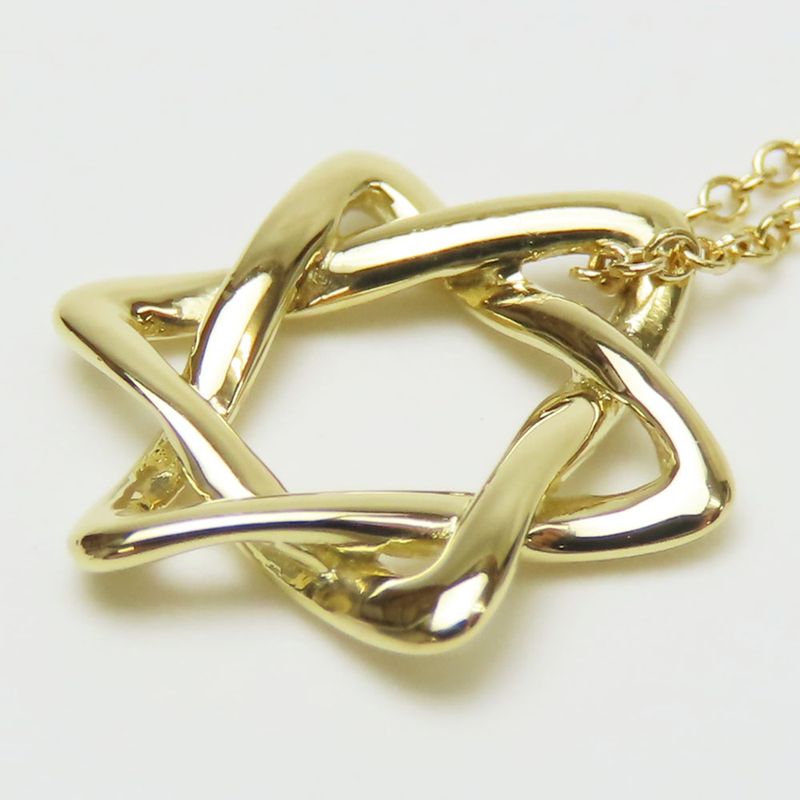 Tiffany & Co Necklace Star Of David 18K Yellow Gold Approx 1.75g Yellow Gold