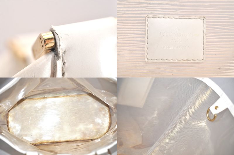 Louis Vuitton Epi Plage Lagoon Bay Tote Bag Clear White M92151 LV 3000n