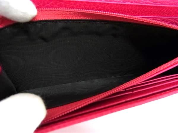 Gucci 354496 Swing Continental Leather Bifold Long Wallet Ladies Pink Bn0931