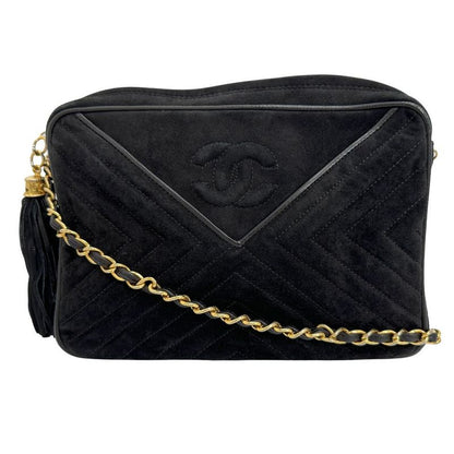 Chanel Chain Shoulder V-stitched Suede Women's Shoulder Bag