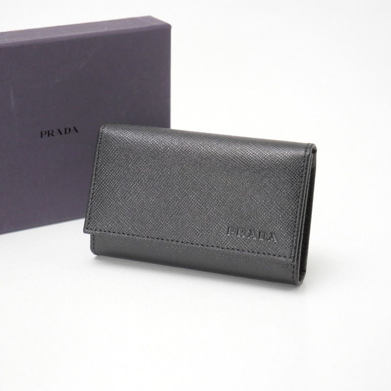Prada Depos Saffiano Key Case 6-ribbon Leather Made In Italy 20241022 Ra1710