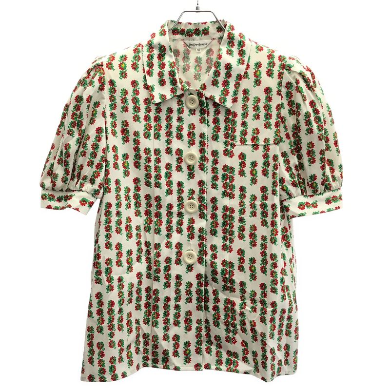 Yves Saint Laurent Flower Print Set Up Suit White 36