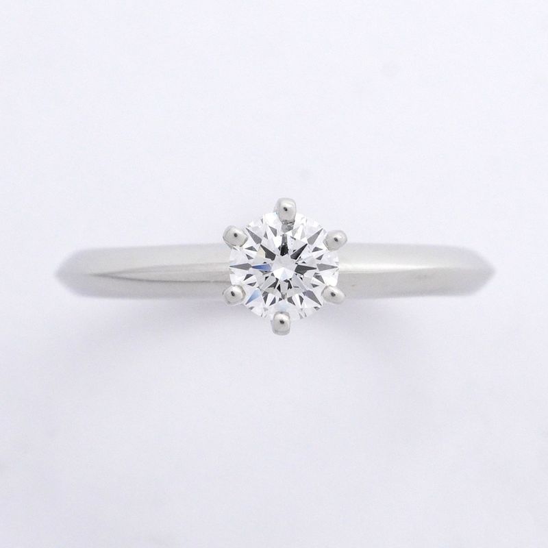 Tiffany & Co Ring Solitaire 1PD Pt950 Platinum Diamond 024ct 8 Ladies