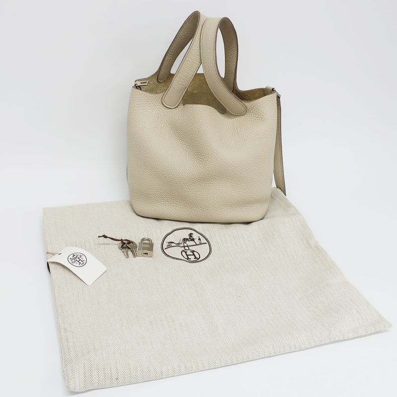 Hermes Picotin Lock PM Handbag Cles Silver-hardware U Stamped Around