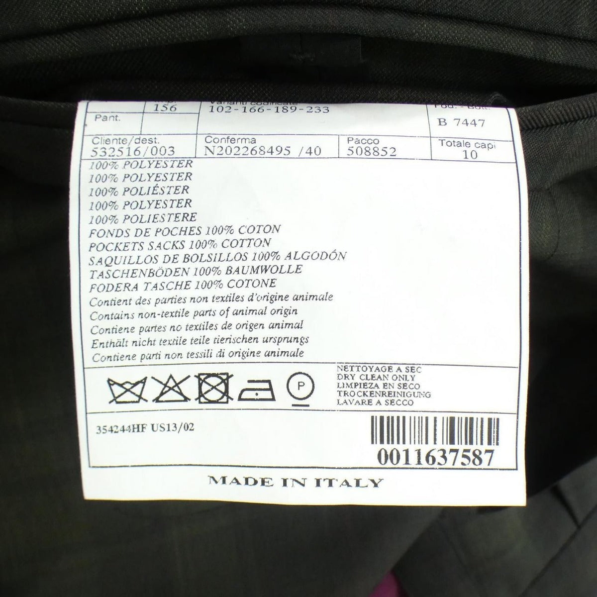 Hermes Jacket Black 48 Green Check — view 3