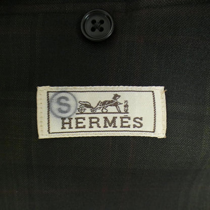 Hermes Jacket Black 48 Green Check — view 4