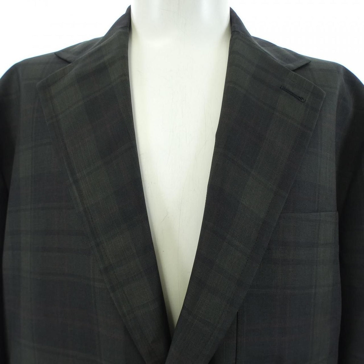 Hermes Jacket Black 48 Green Check — view 5