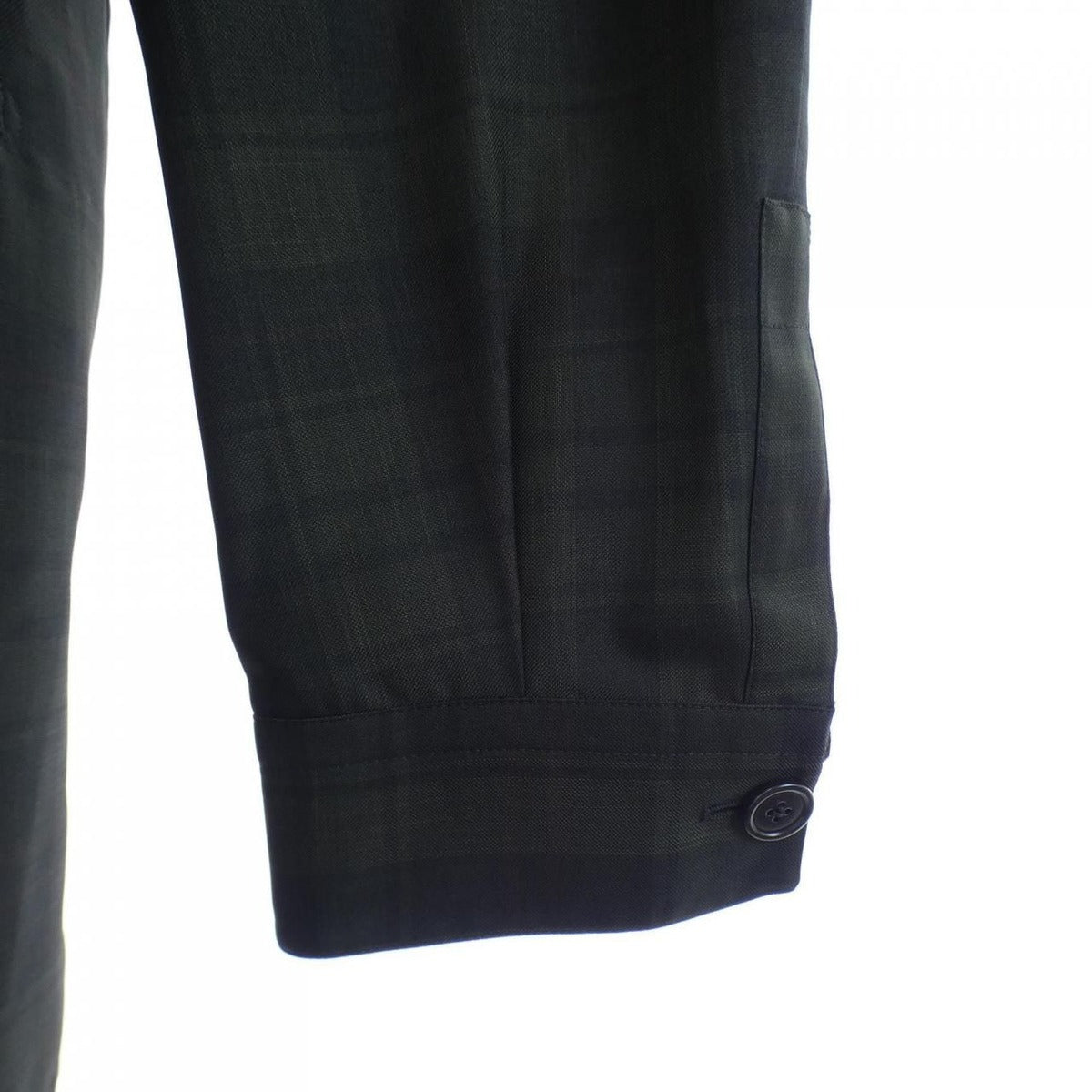 Hermes Jacket Black 48 Green Check — view 6