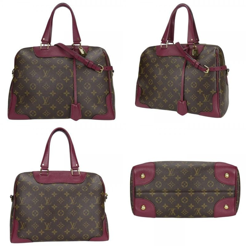 Louis Vuitton Handbag Retiro Monogram Leather Brown Aurore Gold Hardware