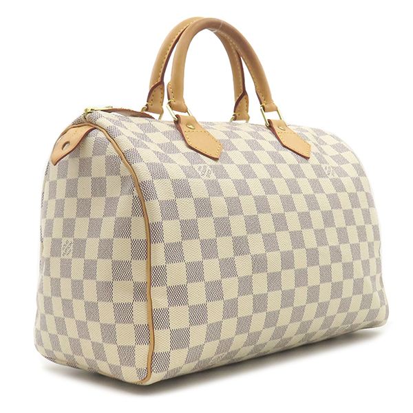 Louis Vuitton Handbag Speedy 30 Damier Azure Canvas Damier Azure Gold Hardware