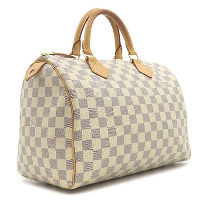 Louis Vuitton Handbag Speedy 30 Damier Azure Canvas Damier Azure Gold Hardware