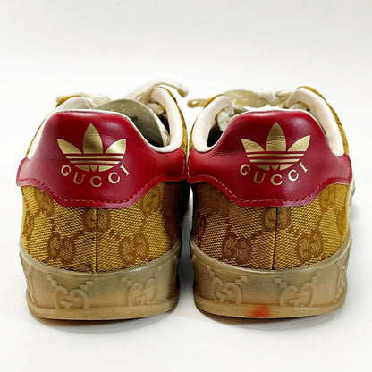 Gucci Adidas Collaboration Gazelle Sneakers Brown GG Supreme Size 23.5cm
