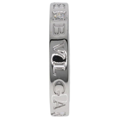 Bvlgari Bulgari Double Logo 1P Diamond Ring And Ring 18K White Gold Ladies