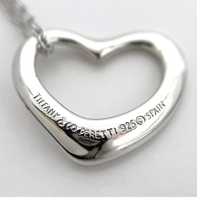 Tiffany & Co Open Heart Necklace Ec22787 Silver