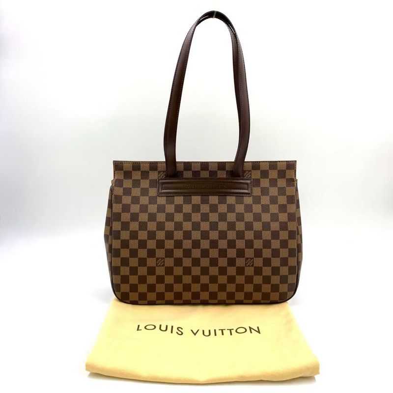 Louis Vuitton Paris Ori PM Damier Ebene Damier Ebene Leather × PVC Brown Tote
