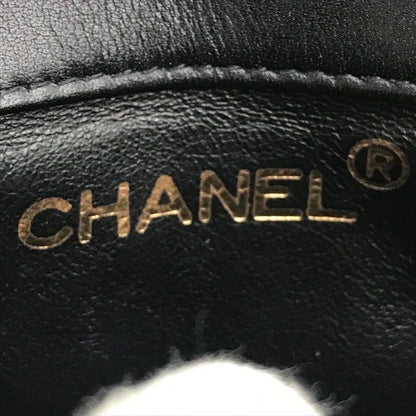 Chanel CC Logo Push Lock Mini Quilted Waist Pouch Black