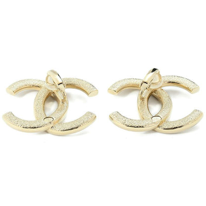 Chanel Earrings Logo Earrings Gold