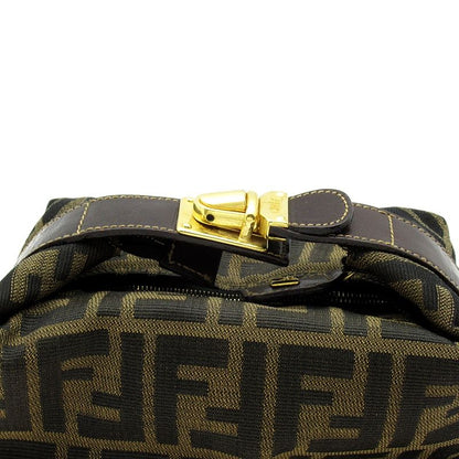 Fendi Vanity Mini Handbag 26360 Canvas Leather Ladies Handbag Brown Excellent