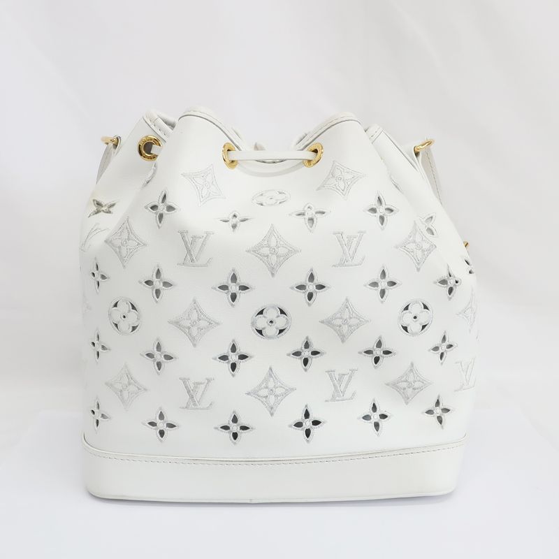 Louis Vuitton Noe PM LV Broderie--anglais-shoulder-bag M20740 White