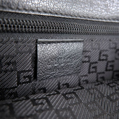 Gucci Bag Second Bag Clutch Bag Men Leather Genuine Black 03137 1669 Flap