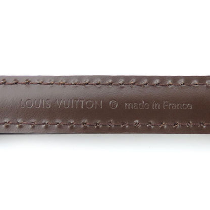 Louis Vuitton Shoulder Strap Leather Brown Adjustable Matte Silver Hardware