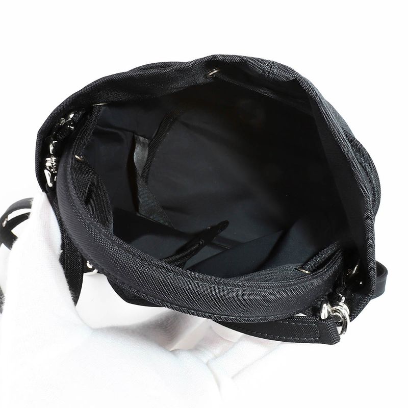 Balenciaga Shoulder Bag Wheel Drawstring Ring Black