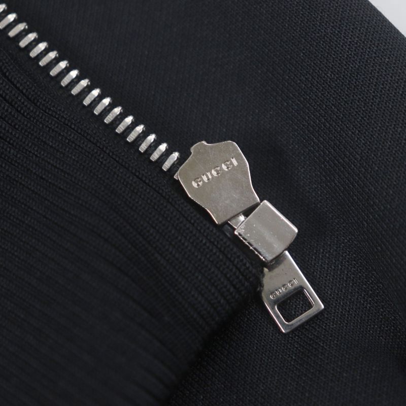 Gucci 615731 Sherry Line Webline Zip-up Track Jacket Black M Made In Italy