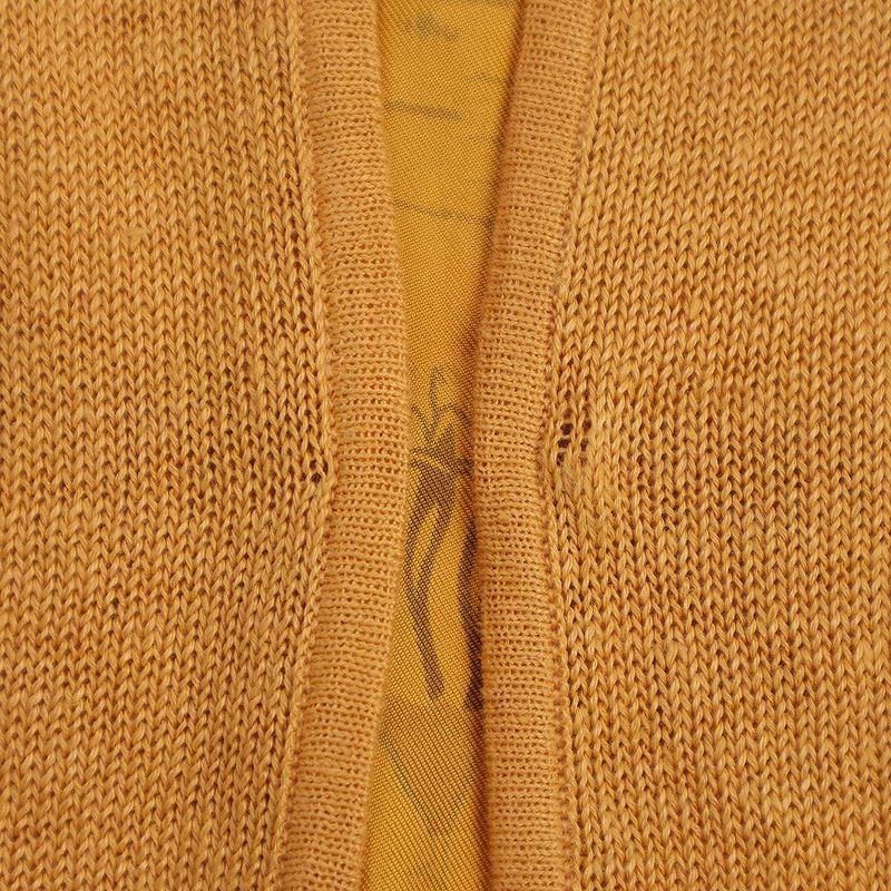 Hermes Twill Raine Silk Linen Sleeveless Knit Top Yellowish 34