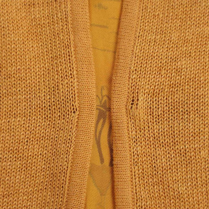 Hermes Twill Raine Silk Linen Sleeveless Knit Top Yellowish 34