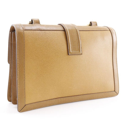 Gucci G Buckle 001.4140 Calf Brown Women Shoulder Bag