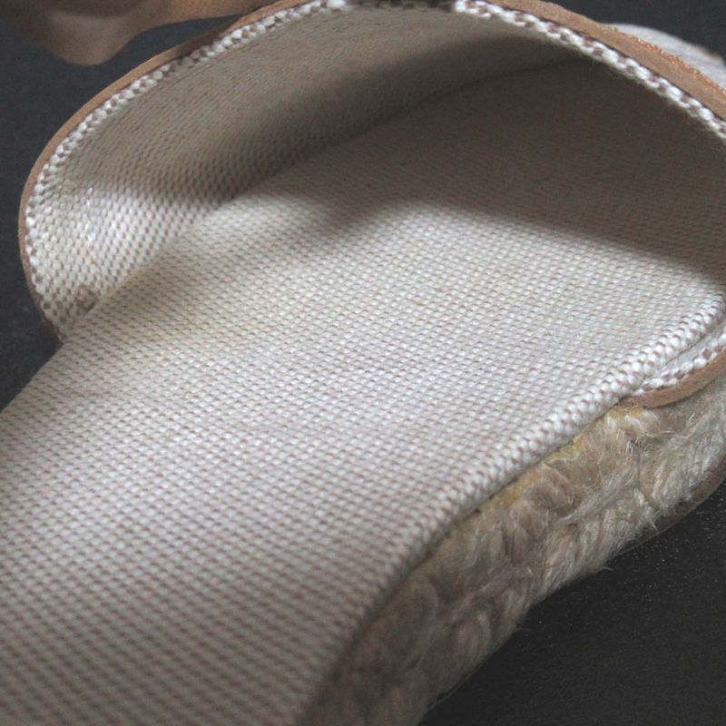 Good Hermes Ankle Strap Espadrille Flat Sandals Size 35 Equivalent to 22cm