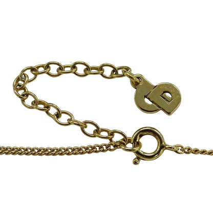 Dior Necklace Women's Branded Rhinestone Plated Gold Black CD Logo Accessory