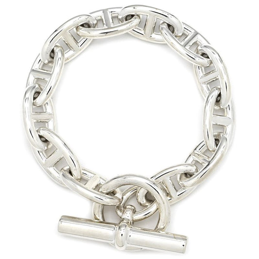 Hermes Bracelet Chaine D'ancre GM Silver 925 Silver 12 Frames Star Ring Silver