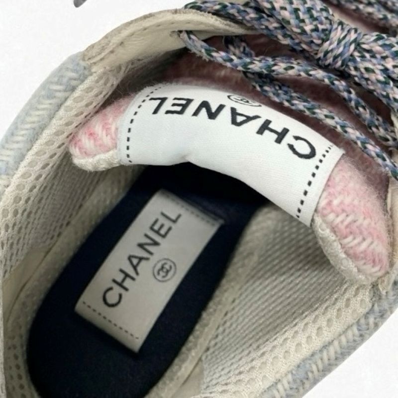 Chanel Sneakers Shoes Fabric Suede Multicolor Here Mark