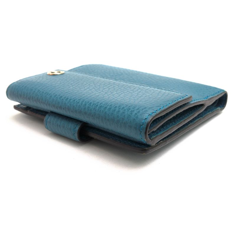 Gucci Wallet Men Wallet Leather Genuine Blue 449405 2091 Interlocking G with
